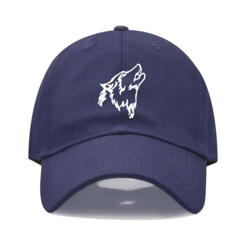 Women's Baseball Cap Men's Washed Cotton Wolf Howl Embroidery Embroidery Dad Hat Sport Golf Caps For Man Sun Hats Dropshipping
