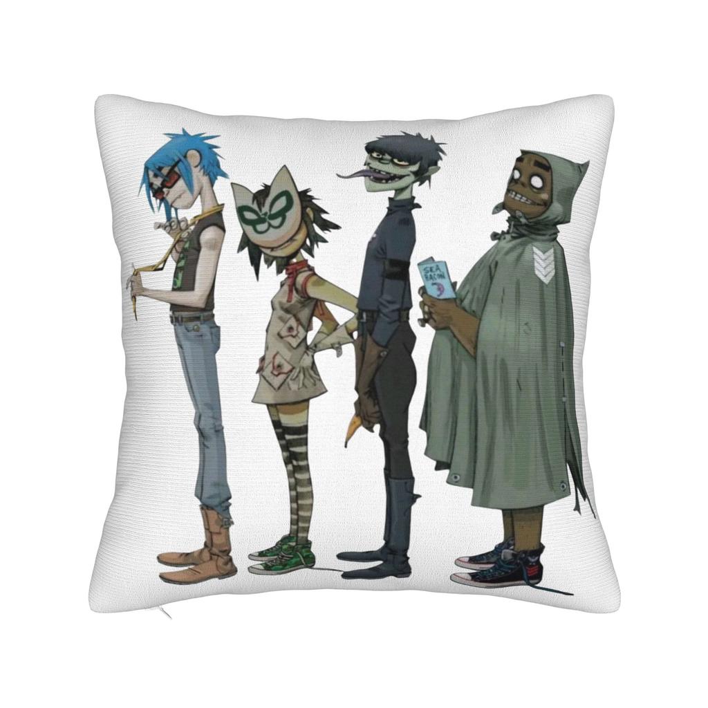 Gorillaz Pillowcase Printed Fabric Cushion Cover Decorative  Pillow Case Cover Bed Zippered 45X45cm