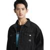 Calvin Klein Solid Color Casual Simple Lapel Denim Jacket Men Jackets Black J324233