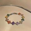 Elegant Zircon Love Heart Flower Bracelet for Women: Fashionable & Versatile Hand Jewelry
