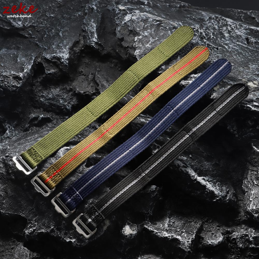 Hook Loop 22mm 20mm Nylon Watch Strap for Seiko for Tudor Breathable Fabric Canvas Wristband for Military Sports Men's Bracelets
