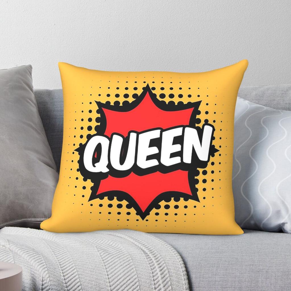 Mother Day Queen Mom Square Pillowcase Polyester Linen Velvet Creative Zip Decor Throw Pillow Case Home Cushion Cover