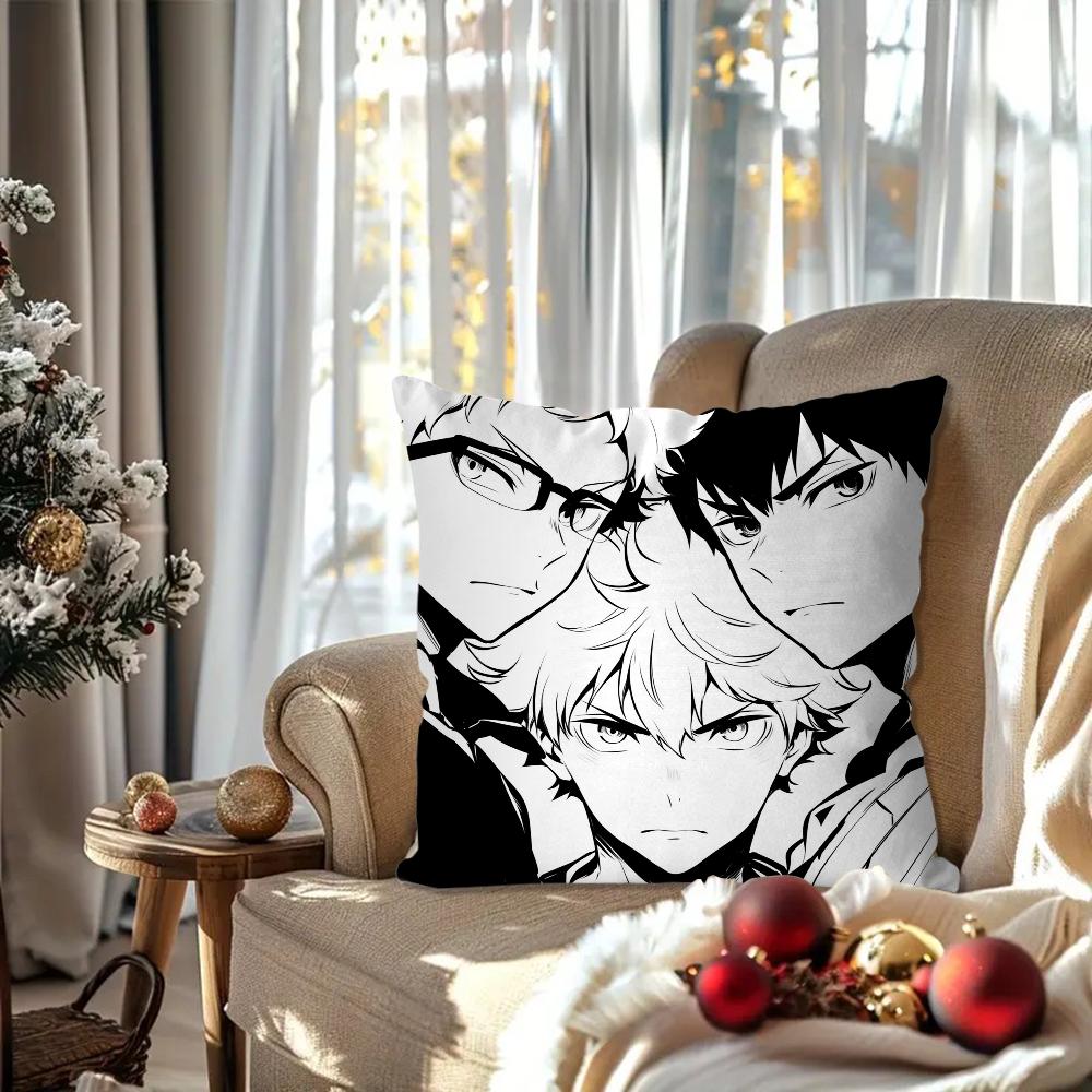 Haikyuue Hot Blooded Anime Pillow Case Square Pillow Bedroom Sofa Leisure Comfort Cushion Car Living Room Home Decoration 40X40