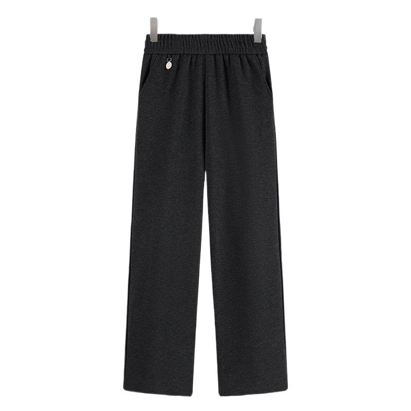 High-Waisted Straight-Leg Pants for Middle-Aged and Elderly Women - Thickened Winter Style
