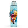 1PC Light Bulb Creative Idea Art Print 750ml Color Plastic Sports Water Bottle Leakproof Flip Straw Lid Suitable for Sports Office Home Use