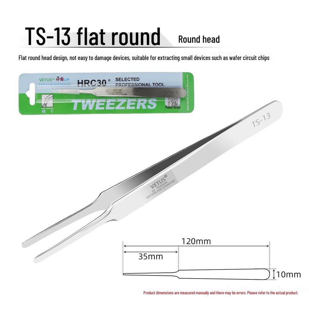 Genuine VETUS Precision Stainless Steel Tweezers TS-11, TS-12, TS-15 for Mobile Phone Repair