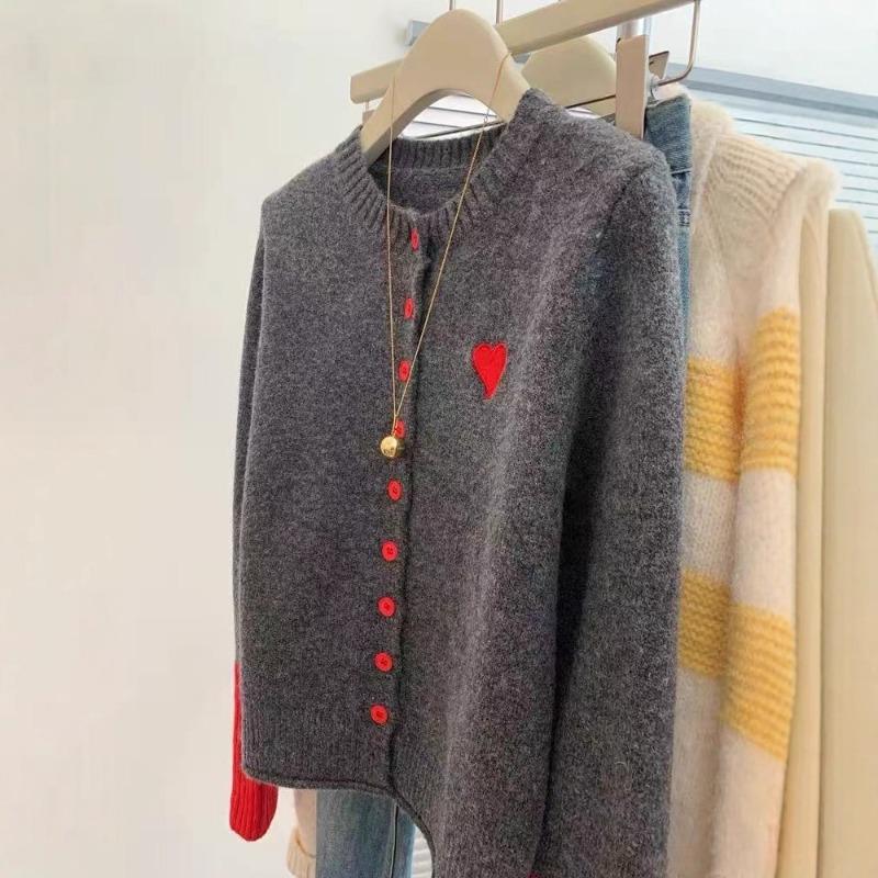 Dark Gray Knitted Cardigan Sweater for Women, Small, Thickened Autumn and Winter, Can Be Worn Outside, Base, High-end Design Sense