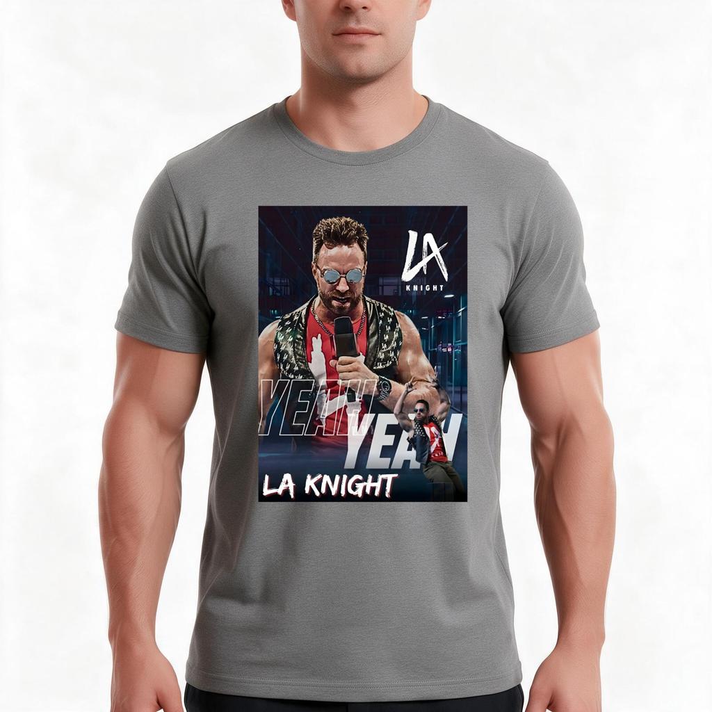 Lá Knight Tshirt Summer Casual Cotton Tee Oversized Streetwear Tops Vintage Graphic Print Loose Fit Short Sleeve