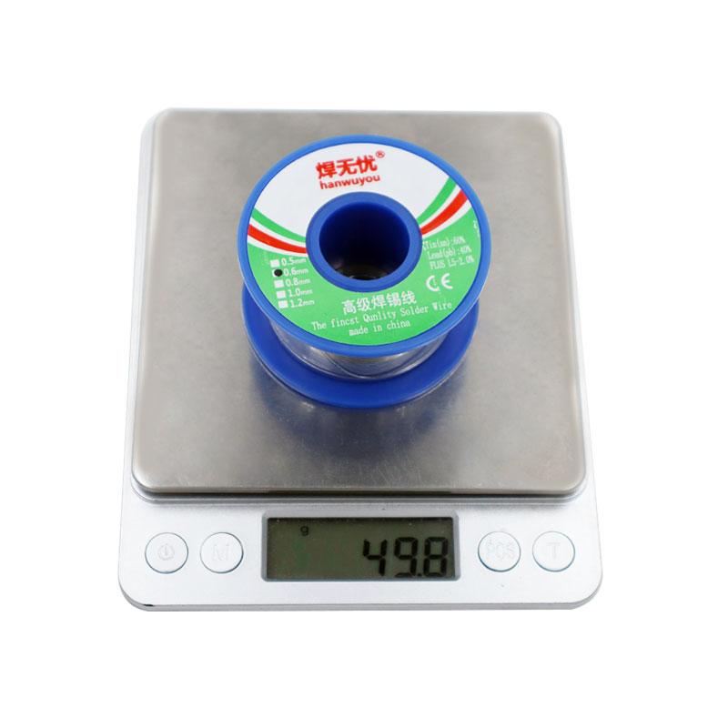 1pc 60/40 Solder Wire Rosin Core Tin Solder Wire Soldering Welding Flux 1.5-2.0% Iron Wire Reel 50g Diamater 0.5 0.6 0.8 1 1.2mm