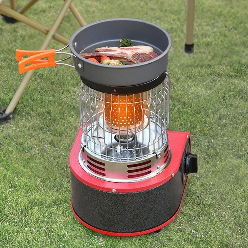 Gas Stove Heater Burner Portable Winter Camping Outdoor Handle Adjustable Flame Heating Oven Burner Survival Cooking Tent Warmth