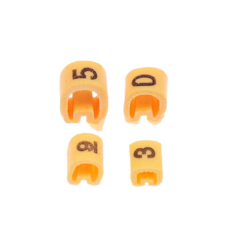 500 ks Žluté Kabelové Značky Ec-0,5 1 1,5 2,5 Mm² Pro Průměr Vodiče Trubičky Trubičky na Vodiče Číslované Trubičky