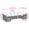 7 Piece Garden Sofa Set with Cushions Light Grey Poly Rattan