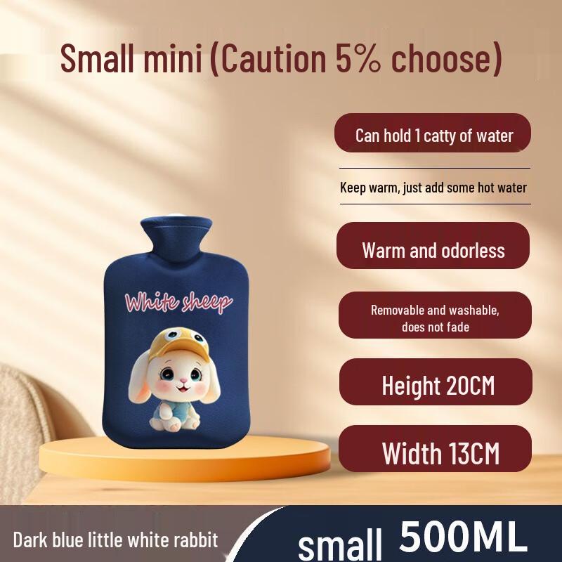 Fumede Plush Hot Water Bottle Hand Warmer - 2-Pack