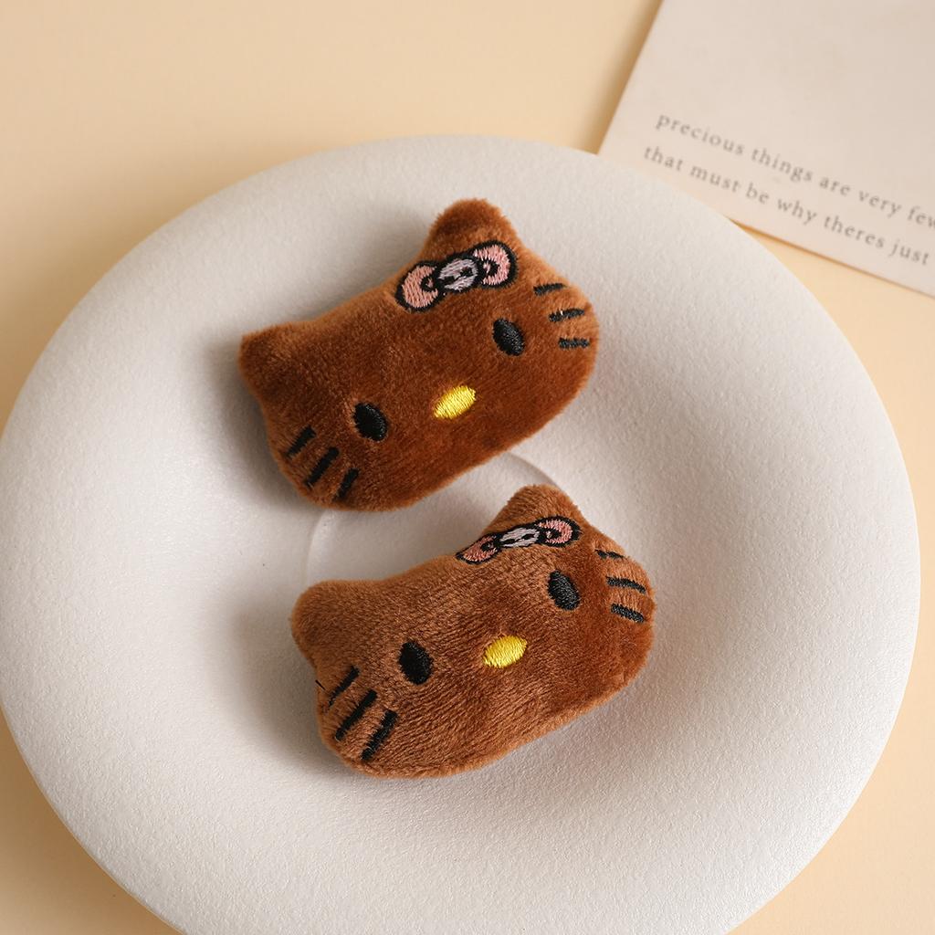 Cartoon cute kitten plush brooch doll doll bag pendant hat scarf clothing accessories