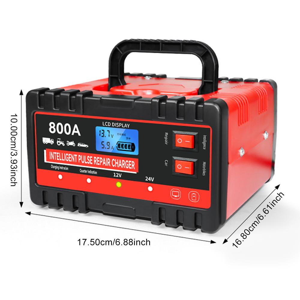 12V Intelligent Battery Charger Portable Multifunctional SUV/pickup Truck Motorcycle Battery Charging Intelligent Pulse Repair
