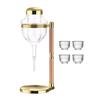Glasses Sake Set for Barware Warmer or Cold Wine Argent