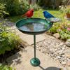 Bird Bath And Feeder Metal Bird Bath with Lotus Leaf Design Bird Feeder Outside Standing Birdbath for Garden Yard Lawn Decoration