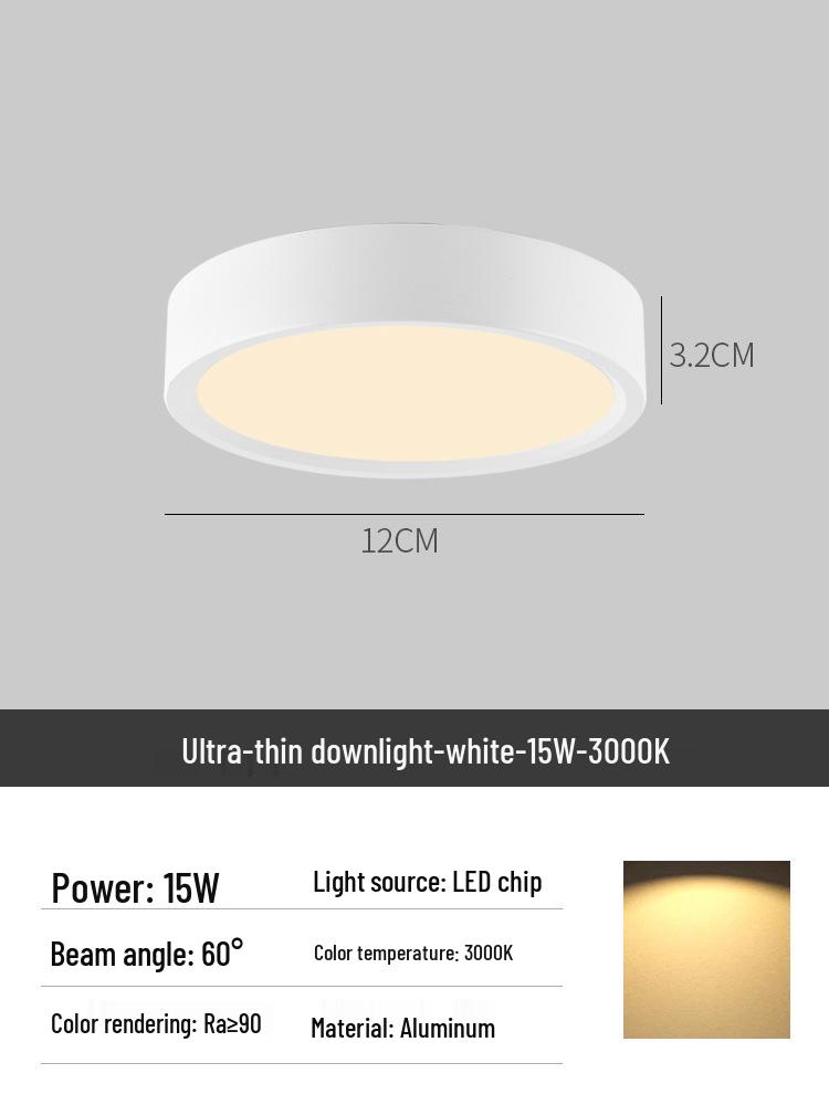 Surface Mounted Anti-Glare Round Downlight for Hallway or Foyer