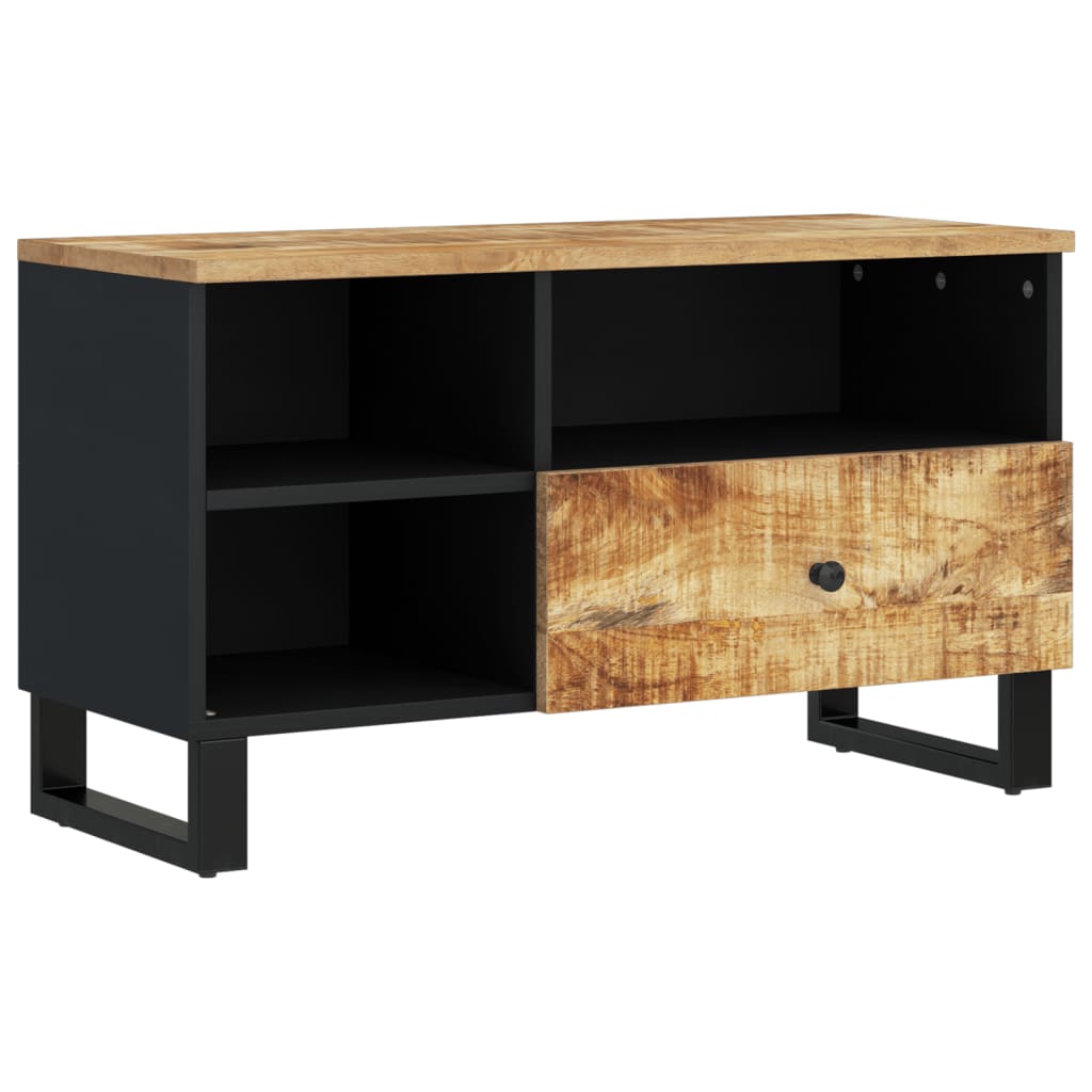 TV Stand 80x33x46 cm Solid Mango Wood & Engineered Wood