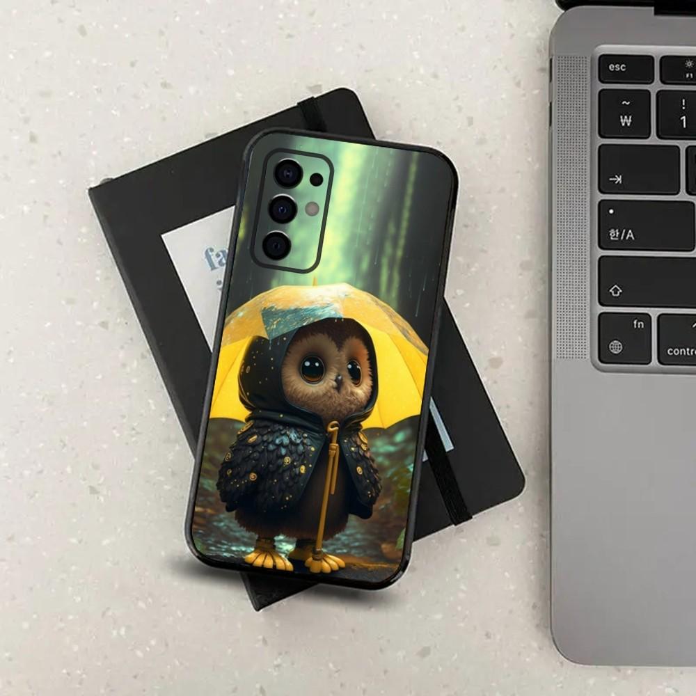 Cute Owl Phone Case For Samsung Galaxy A13,A21s,A22,A31,A32,A52,A53,A71,A80,A91 Soft Black Cover