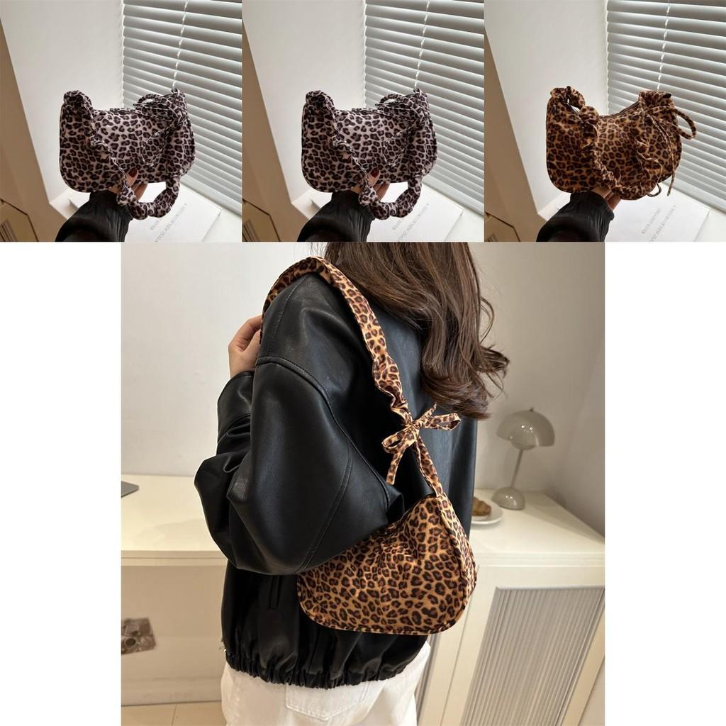 Stylish Large Capacity Leopard Print Canvas Tote Bag For Women With Unique Design In Brown And Black