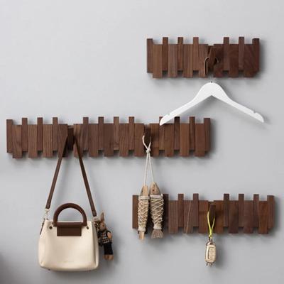 Solid Wood Wall Clothes Hanger Hook Creative Living Room Coat Shawl Clothing Storage Hook Multifunctional Wall Clothes Hanger