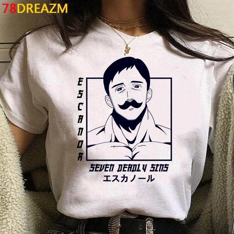 Japanischer Manga Seven Deadly Sins T-ShirtKawaii Cartoon Nanatsu NoTaizai Meliodas Muster T-Shirtsommeroberteilanime T-Shirt
