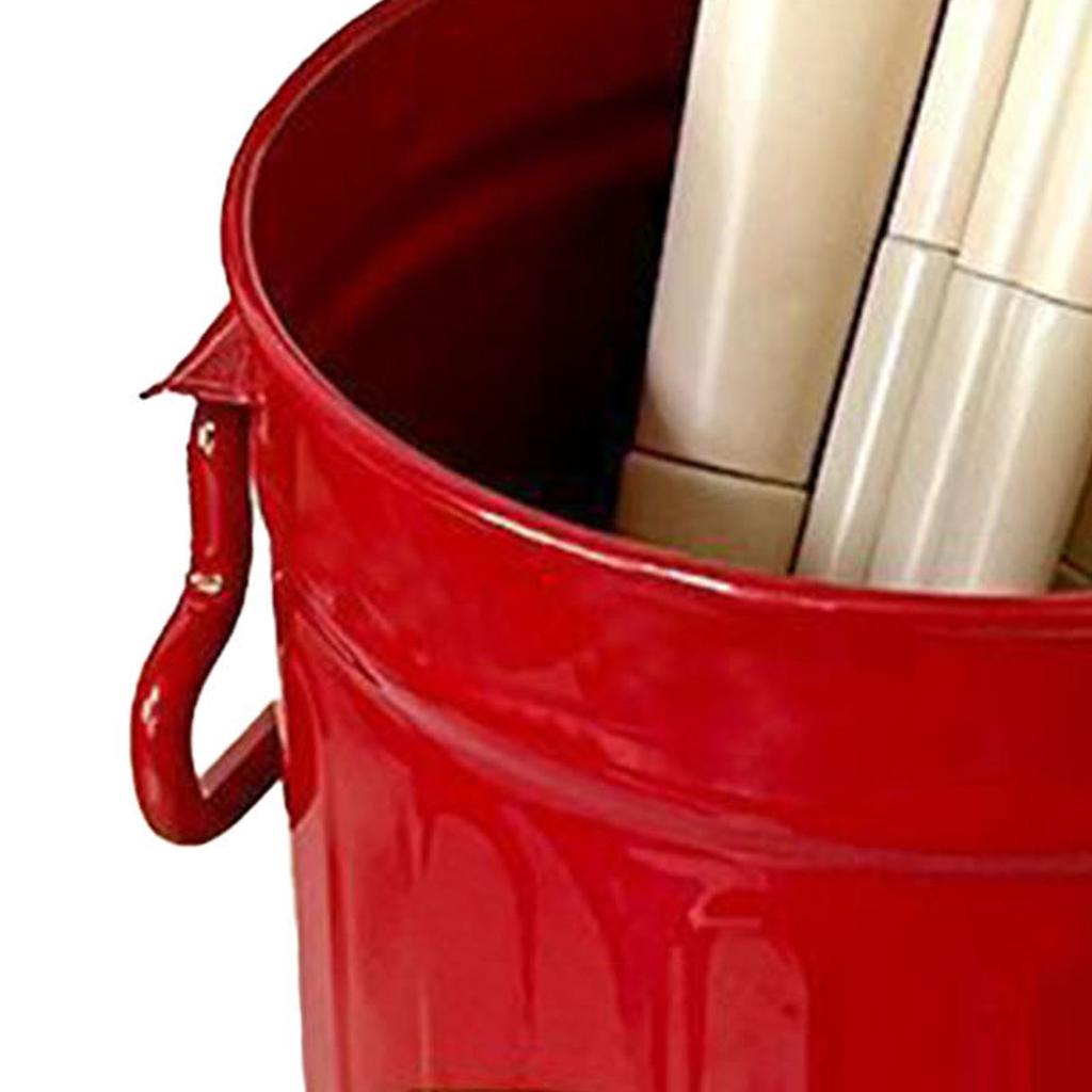 Pen Holder Metal Large Capacity Cute Practical Office Desk Pencil Holder for Study Classroom Red