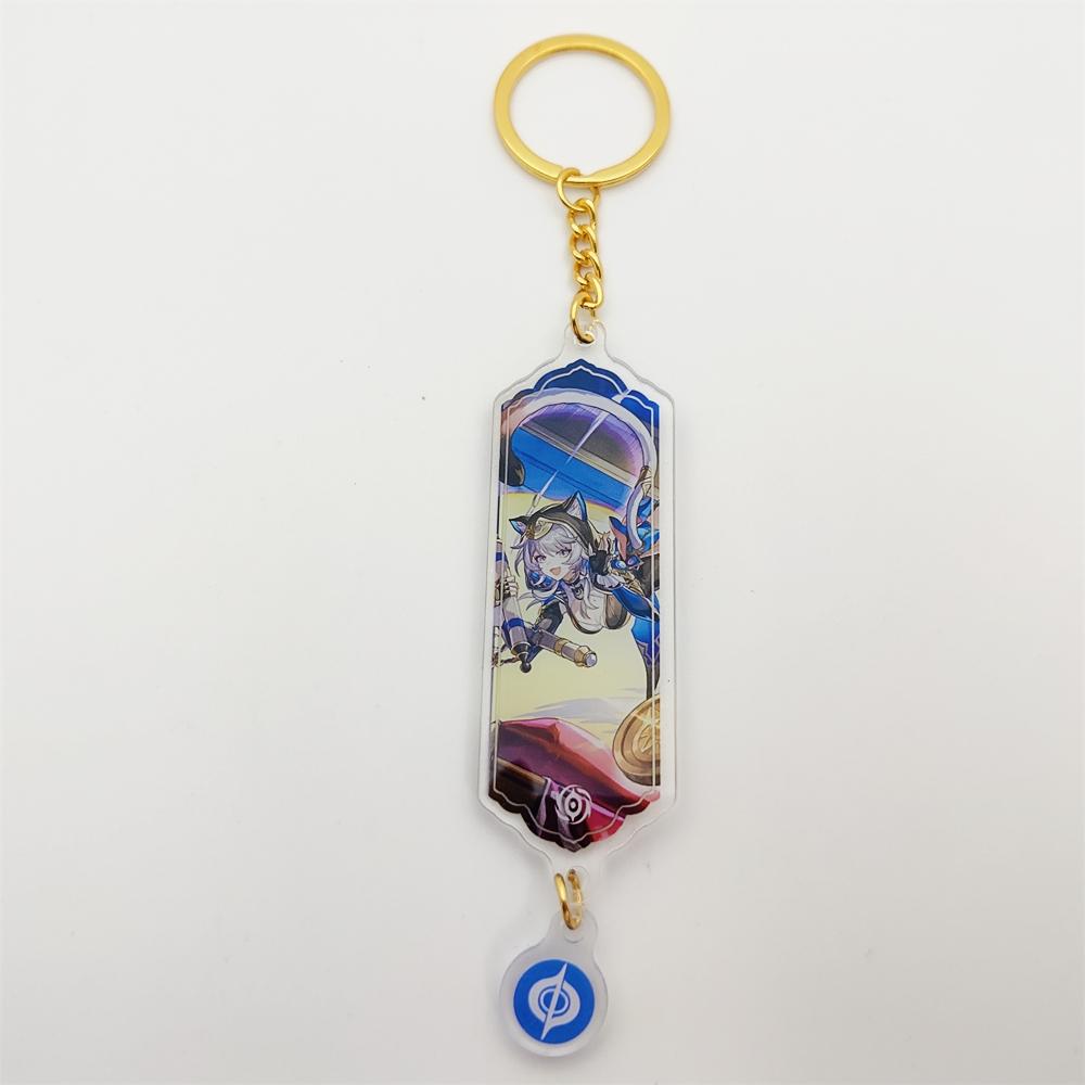 Game Honkai: Star Rail Acrylic Keychain Long Strip Pendant Figure Castorice Cipher Hyacine Mydei Anaxa Accessories Ornament