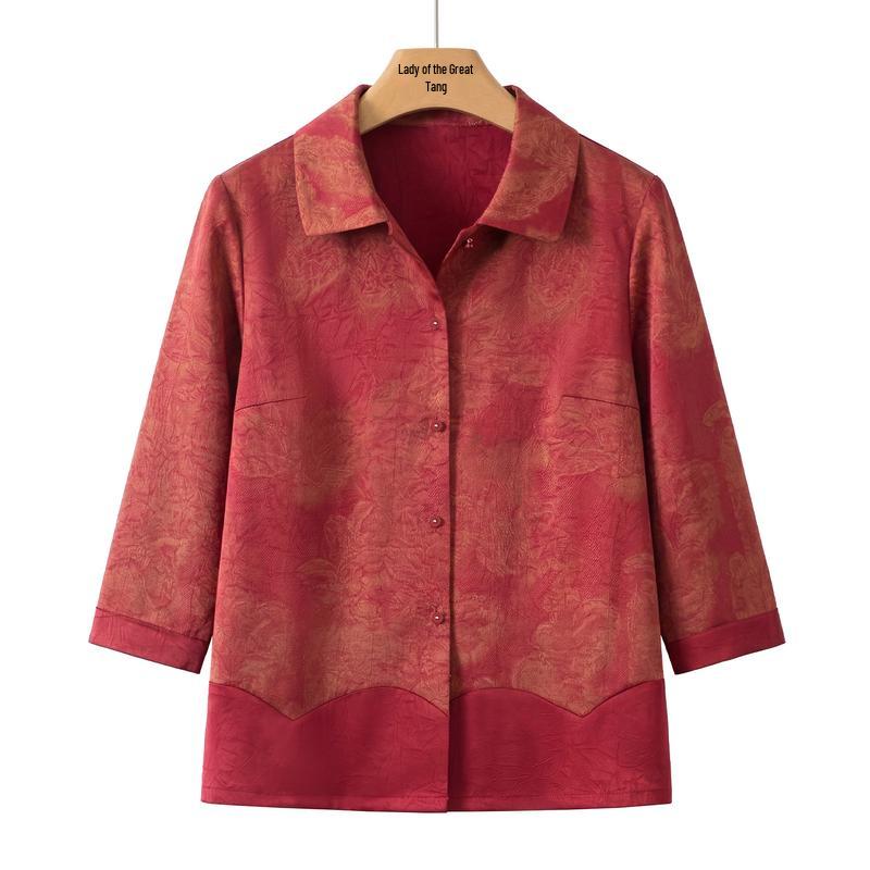 Yuzhaolin New Chinese Style Printed Blouse XL (90-105 jin)