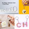 523Pcs Lot of Keychain Making Components Jump Rings for Jewelry Supplies DIY Creative Accessories Gift