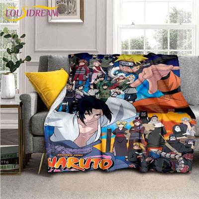 Cartoon Anime Naruto pătură canapea husă de pilote lenjerie de pat de călătorie, cuvertură de flanel, cuvertură de pat