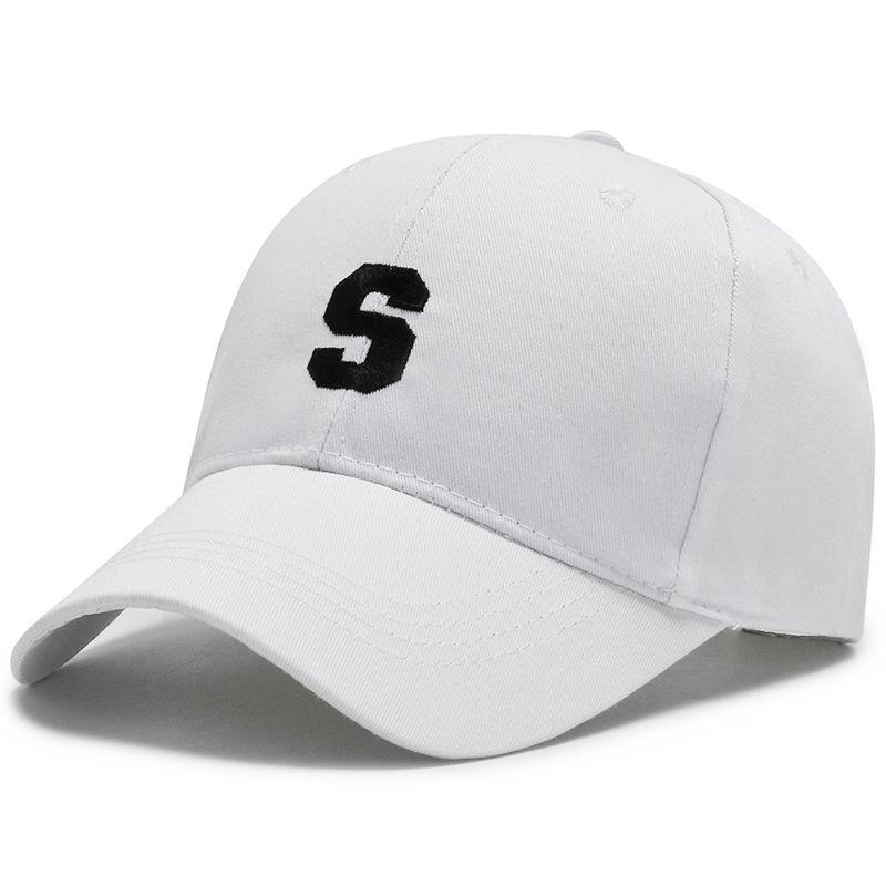 Hat Women's Summer New S Letter Embroidered Baseball Cap Spring and Autumn Outdoor Sun Hat Men's Casual Baseball Cap