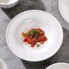 6-Piece Pure White Ceramic Plate Set: Straw Hat, Soup, Western, and Creative Fruit Plates
