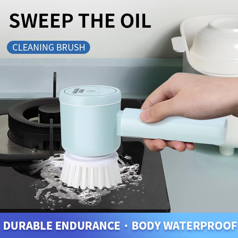 Wireless Handheld Electric Cleaning Brush USB Rechargeable Kitchen Home Dishwash Brush Bathroom Tile Professional Cleaning Tools