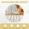 Dining Chair with Drapery and Solid Wood Legs (Set of 2). Upholstered with Light Gray Fabric, Height 88 Cm – Modern, Nordic. Dining Room, Kitchen Etc.