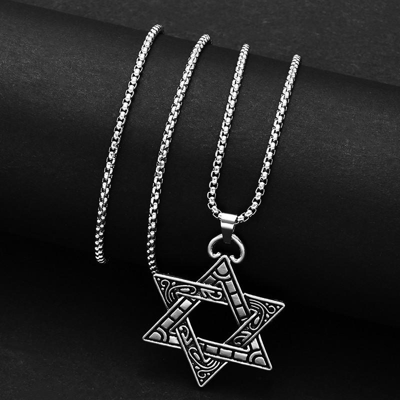 European and American Personalized Hip-hop Titanium Steel Necklace Men, Trendy Brand Simple Pendant Long Sweater Chain Accessories Women