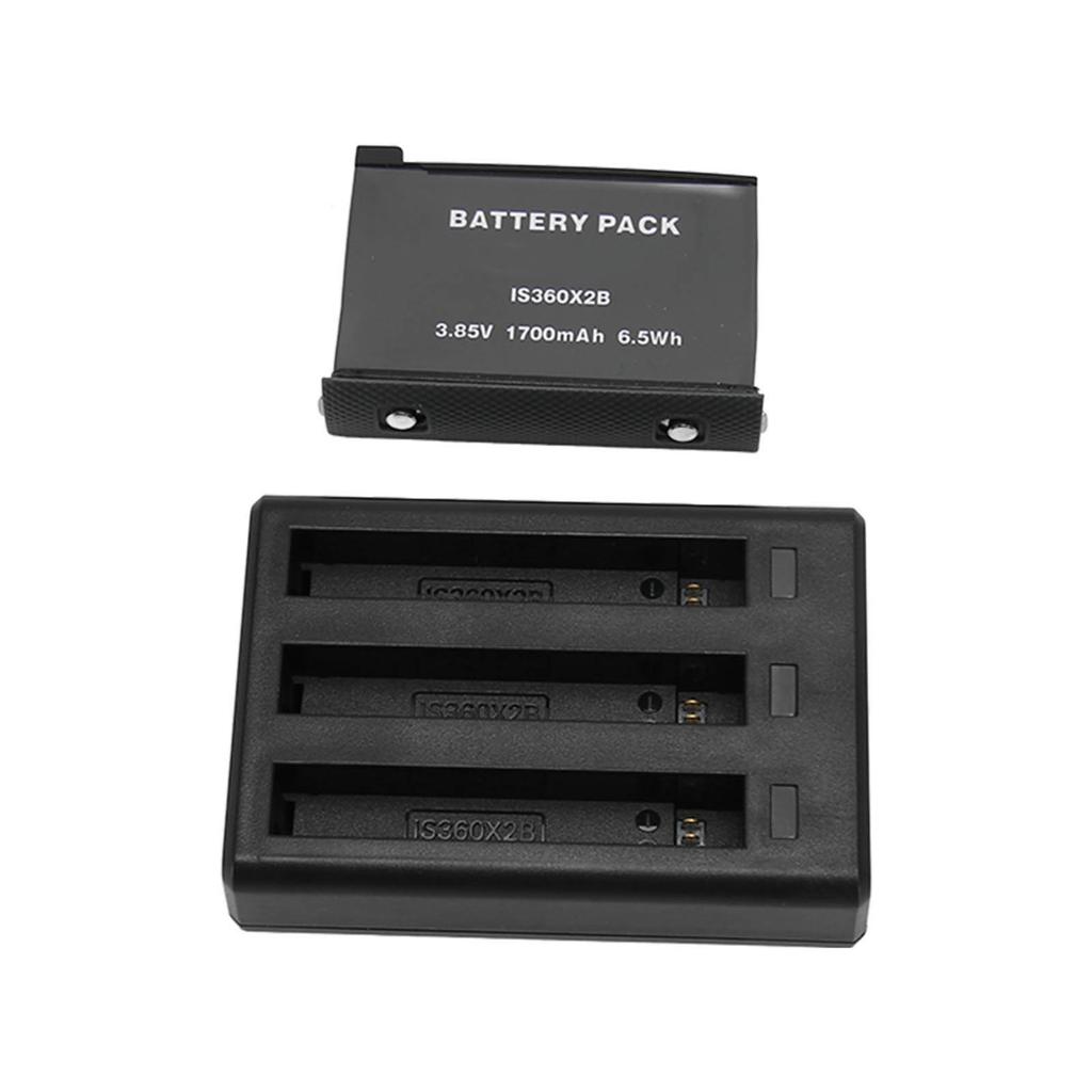 For Insta 360 ONE X2 Battery Charger 3 Channel Fast Charging Battery Charger Hub with Rechargeable Lithium Battery