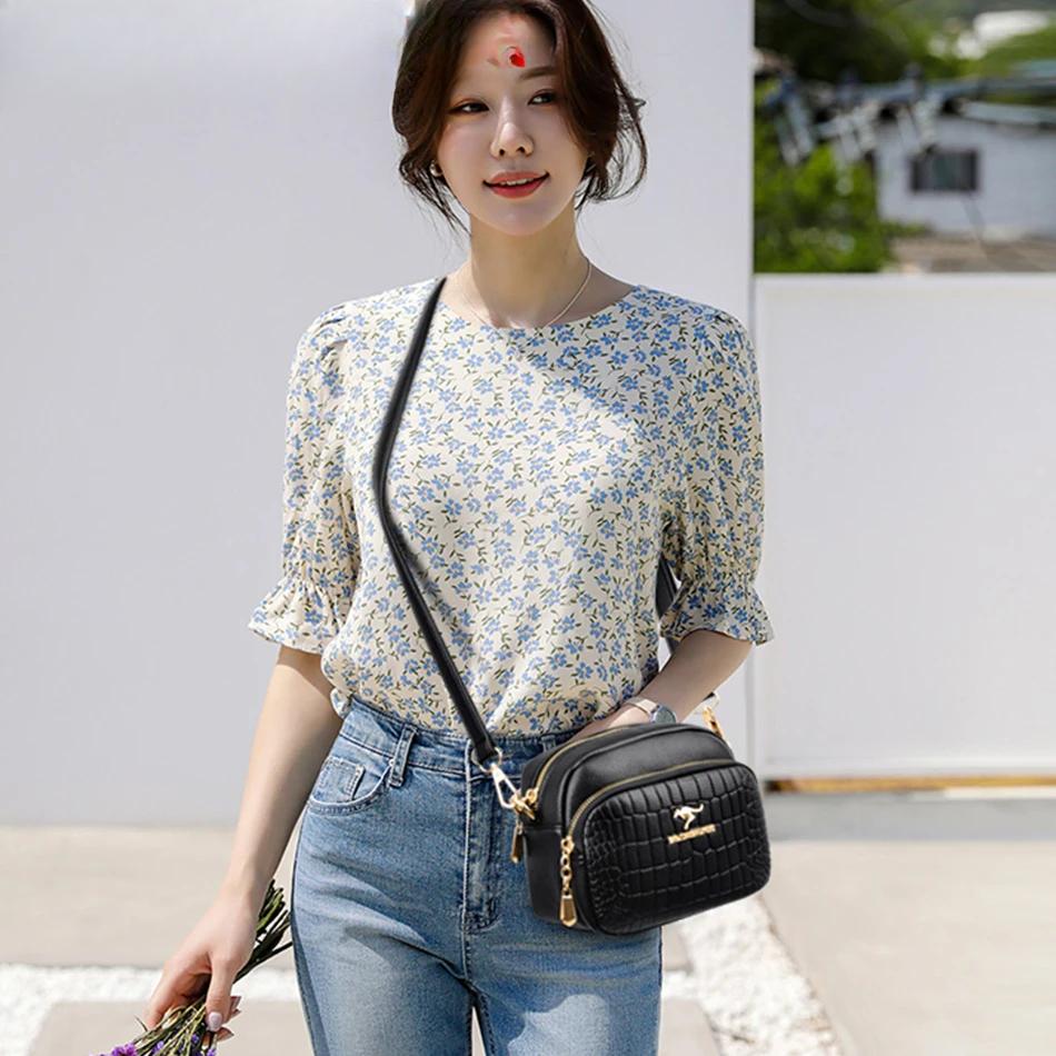 Women's Small Stone Pattern Crossbody Bags Summer Fashion Designer Shoulder Purses and  Handbags Soft Leather Messenger