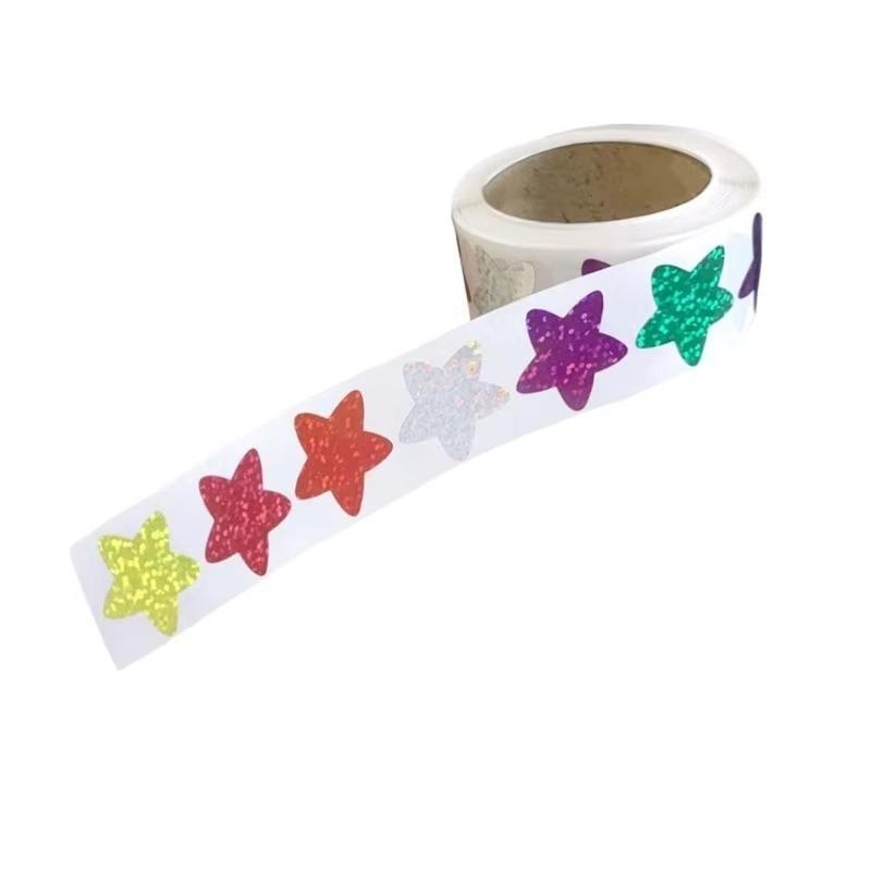 500 Pieces Sparkling Star Stickers Colorful Heart Stickers For Scrapbooking Journal Notebook Water Bottle Laptop Packaging