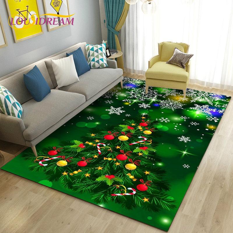 

Коврик с Рождеством Санта-Клауса, ковер для гостиной, спальни, дивана, коврик для двери, детский нескользящий напольный коврик в подарок 40x60cm