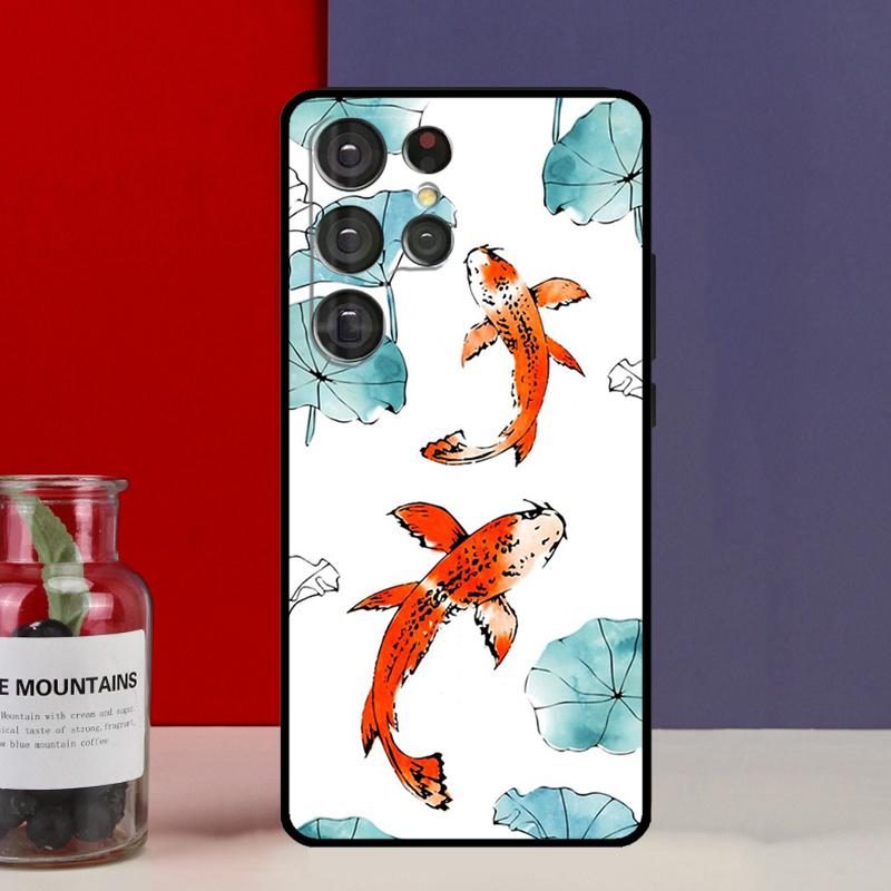 Koi Carp Fish Yin Yang Funda Case For Samsung Galaxy S25 Ultra S9 S10 S20 S21 FE S22 S23 Plus S24 Ultra Phone Cover