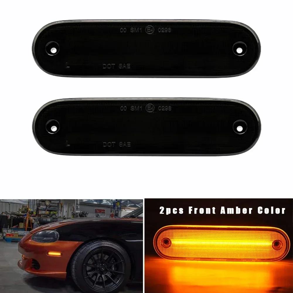 LED Side Marker Light Smoked Lens Front Rear Turn Signal Lights Lamp for MAZDA MX-5 MX5 MIATA 1990-2005