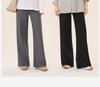 Petite Black Wide-Leg Maternity Pants - Non-Constricting for Spring & Autumn 2025
