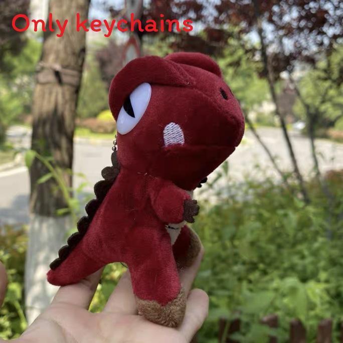 T Rex Dinosaur Plush Key Holder With Embroidery Design For Bag Decor Gifts And