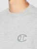 Champion Short Sleeve Crew Neck Oxford Size Cotton USA Graphic Logo Large Back Basic Design Men's Sweatshirt, C3-X016, Gray, L, Fleece, Fabric, Print,