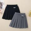 Girls' Skirt Pleated Skirt 2024 Spring and Autumn New Style Medium and Large Children's Solid Color Skirt Children's Versatile Jk Skirt Autumn