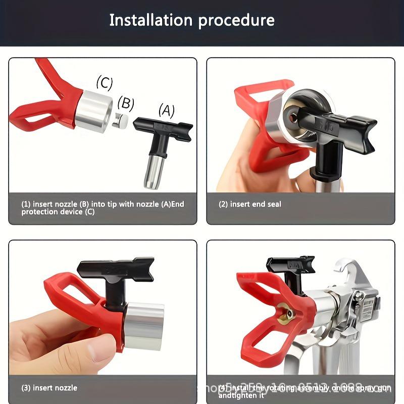 Cross-Border Airless High-Pressure Spray Gun Nozzle & Holder for Latex Paint
