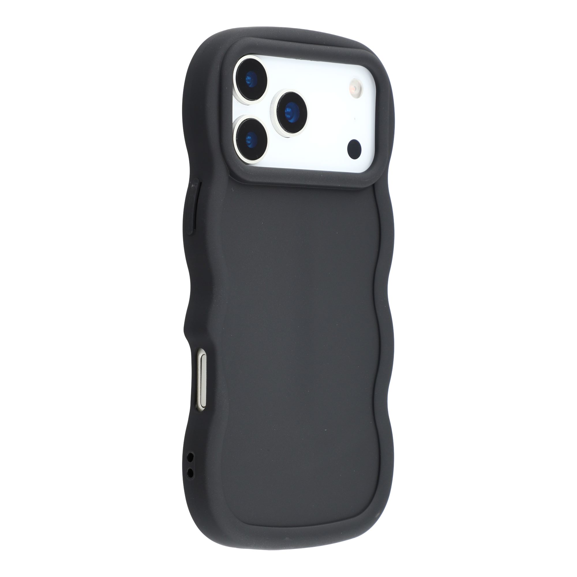 

For iPhone 17 Pro Case TPU Protective Phone Cover Unique Curly Wave Frame A