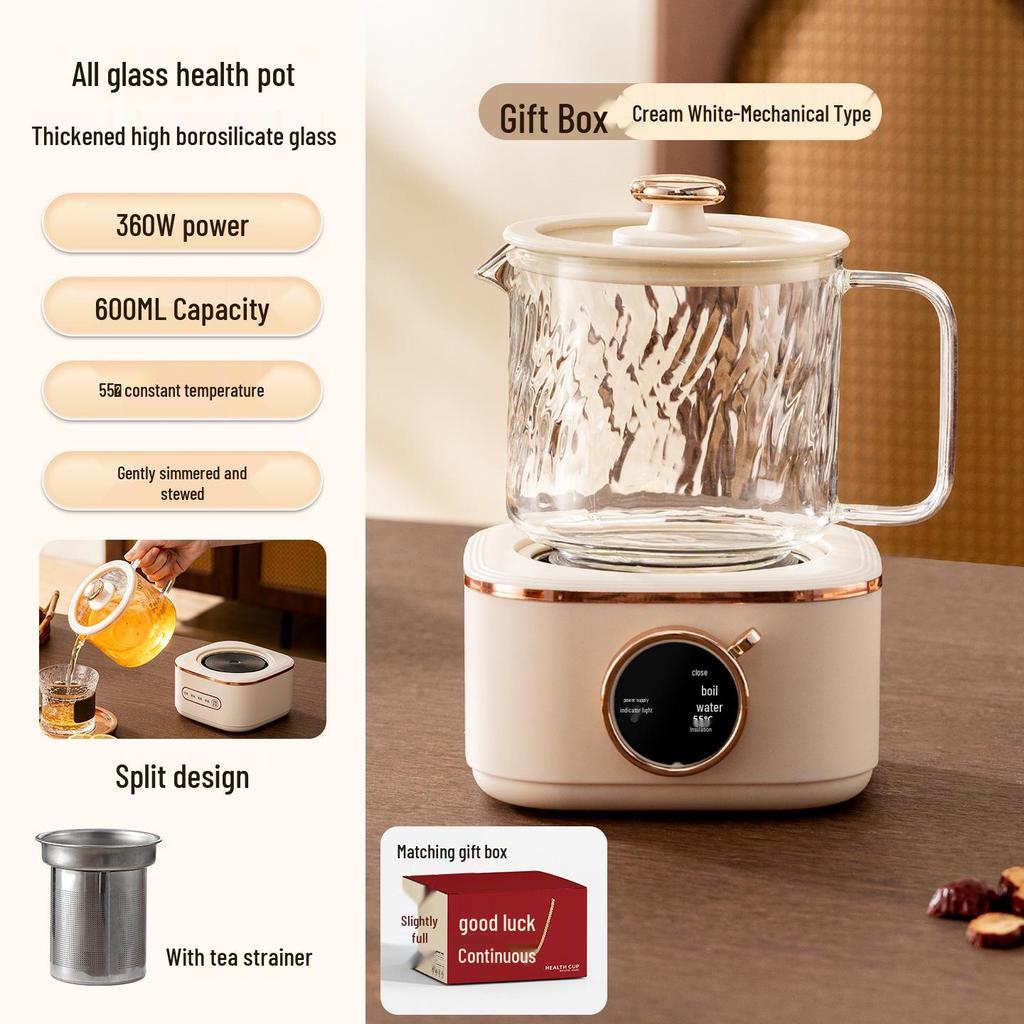 All-Glass Electric Tea Maker: Multifunctional Kettle for Home & Office